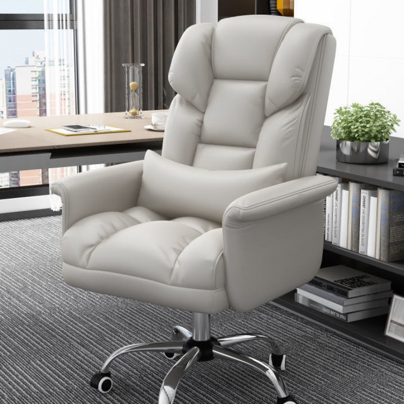 O1CN01ecpIRL1zQmCfPRO31_21212218719366709-0-cib-1.jpg Computer chair boss business office chair 【高回弹公仔棉】浅灰色 - Image 1