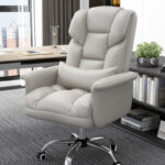 Computer chair boss business office chair  【乳胶款】浅灰色