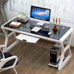 Computer Desk Simple Home Office Desk Bedroom Game Table - Image 4