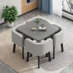 Retractable dining table for small apartment, home, shop, negotiation table - Image 15