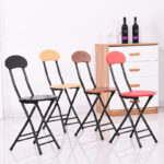 Folding stool home dining chair stool back chair training chair student - Image 4