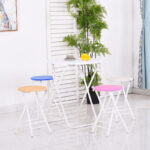 Folding stool home dining chair stool back chair training chair student - Image 5