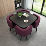 Simple square negotiation table and chair combination shop - Image 49