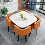 Simple square negotiation table and chair combination shop - Image 27