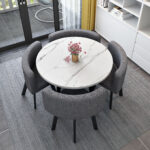 Simple modern negotiation reception table and chair combination office leisure milk tea coffee shop rental house dining table - Image 35