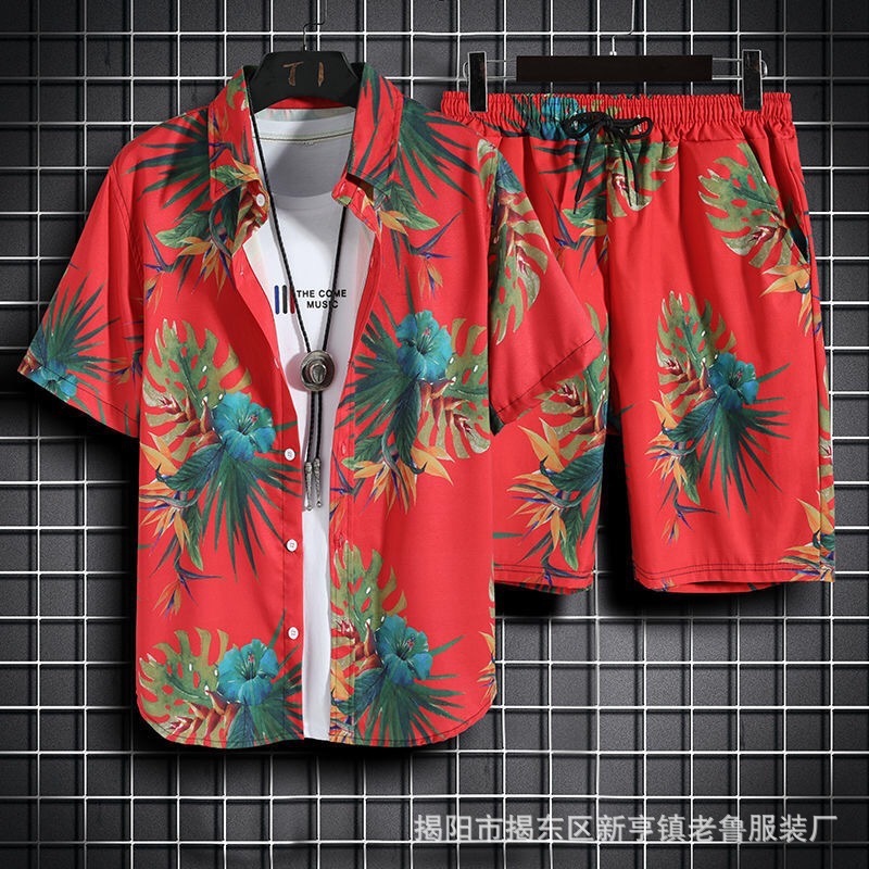 O1CN01rdRXci1Hzj2g1Metr_2210922820829-0-cib.jpg summer boys beach shirt suit loose casual printing - Image 1