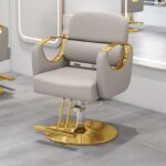 New light luxury rotating stainless steel hair cutting chair - Image 9