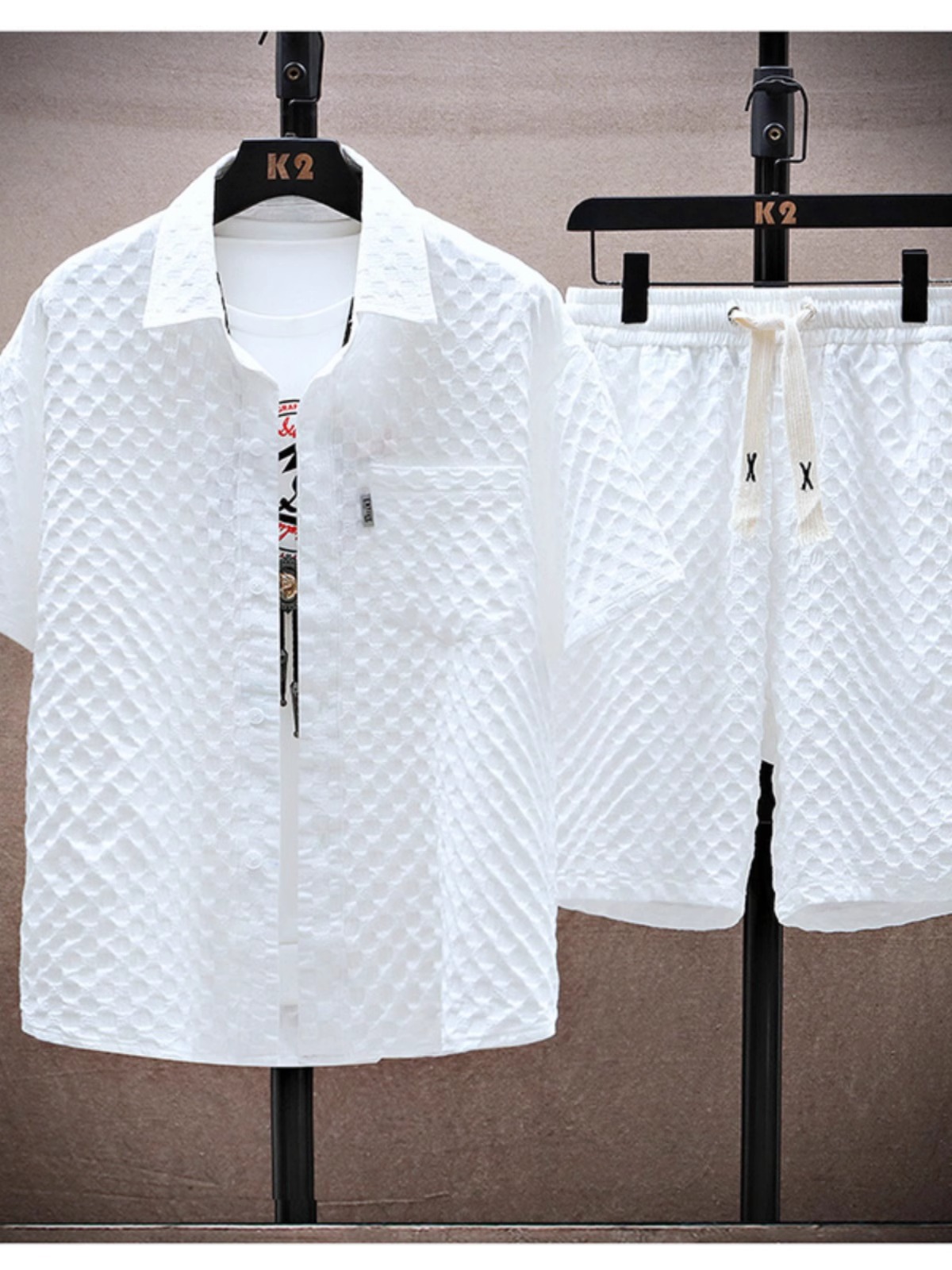 O1CN01tpEa2P1FeXjLImvpu_21212215679130512-0-cib.jpg Thin sports casual two-piece suit 2024 summer ice silk - Image 1