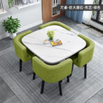 Simple square negotiation table and chair combination shop - Image 44