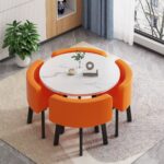 Retractable dining table for small apartment, home, shop, negotiation table - Image 10