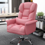 Computer chair boss business office chair  【乳胶款】少女粉