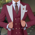 Men's three-piece suit cross-border peaked lapel suit - Image 8