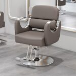 New light luxury rotating stainless steel hair cutting chair - Image 7