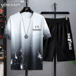 New trendy short-sleeved suit ins Korean version of half-sleeved tops casual round neck - Image 3