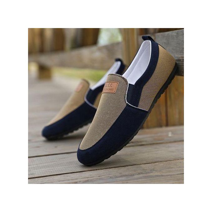 AIDAILU Men's Canvas Sneakers Work Leisure Outdoor Shoes - Brown AIDAILU Men's Canvas Sneakers Work Leisure Outdoor Shoes - Brown