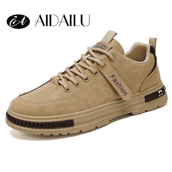 AIDAILU Men's Casual Sneakers All match Hiking Male Sport Shoes - Brown AIDAILU Men's Casual Sneakers All match Hiking Male Sport Shoes - Brown