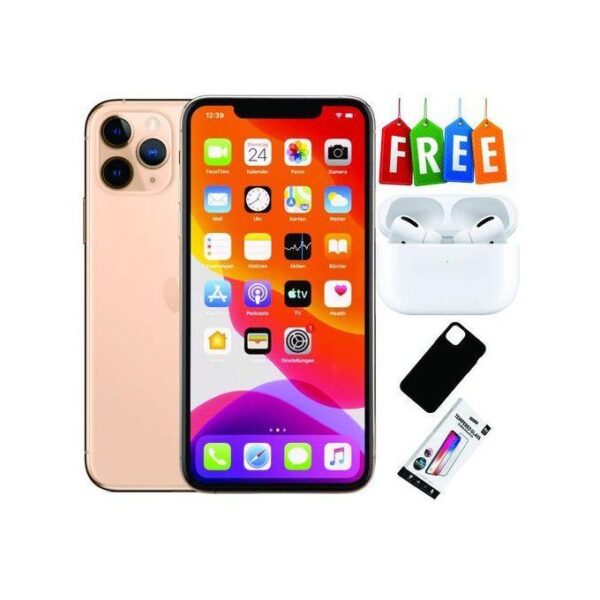 Apple iPhone 11 Pro – 64GB HDD – 4GB RAM – Gold + Free Accessories