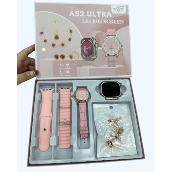 AS2 Ultra Women’s Smartwatch & Jewelry Gift Set – 2.02” Big Screen