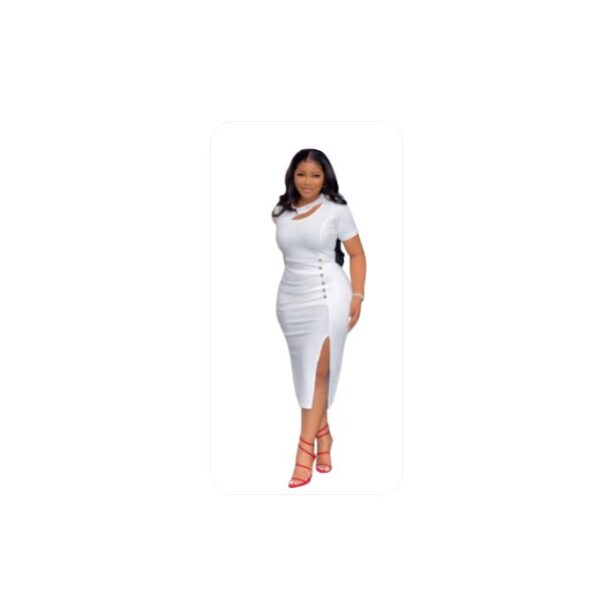 Beautiful White Corporate Gown For Ladies - White