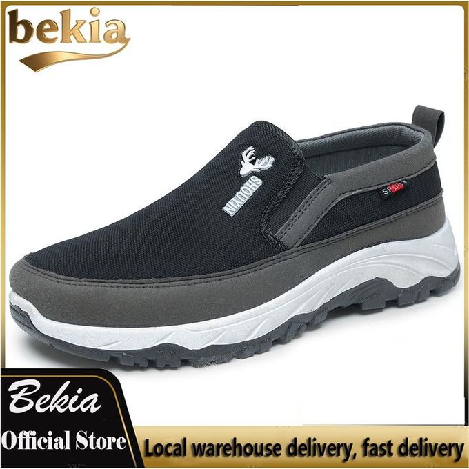 Bekia BEKIA Non-slip comfortable shoes climbing shoes men's sneakers casual sports shoes - Grey Bekia BEKIA Non-slip comfortable shoes climbing shoes men's sneakers casual sports shoes - Grey