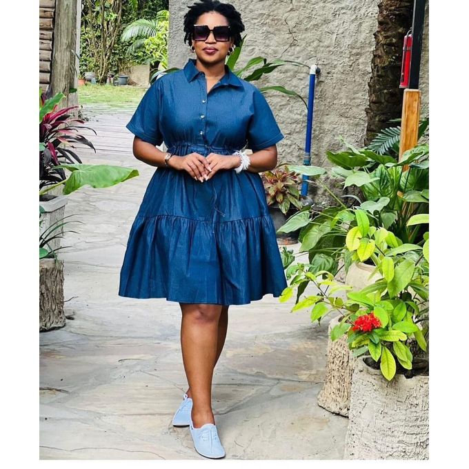 Blue denim dress-blue Blue denim dress-blue