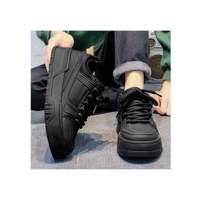 BLWOENS Men's Casual Sneakers Lace-up Skate Shoes Comfortable Retro Fashion Sneakers-Black BLWOENS Men's Casual Sneakers Lace-up Skate Shoes Comfortable Retro Fashion Sneakers-Black
