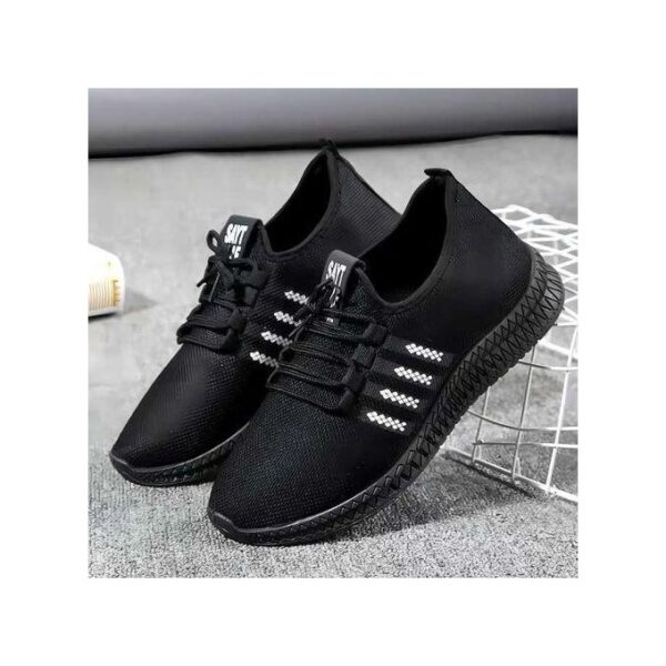 CFZIYOU Fashion Mens Sneakers Non Slip Lightweight Breathable Running Shoes - Black/White