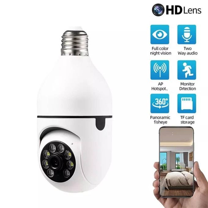 Digital CCTV WI-FI Bulb PTZ Smart Camera - White Digital CCTV WI-FI Bulb PTZ Smart Camera - White