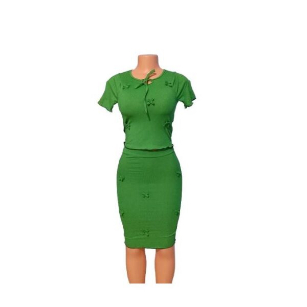 Do It Wiser 2Pieces skirt and Top-Green