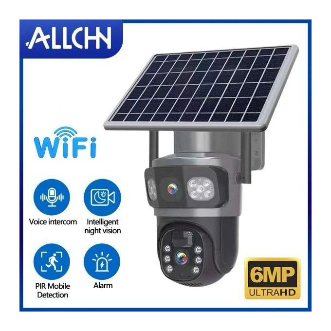 Eseecloud Rechargeable WiFi Solar Camera Dual lens- Black Eseecloud Rechargeable WiFi Solar Camera Dual lens- Black