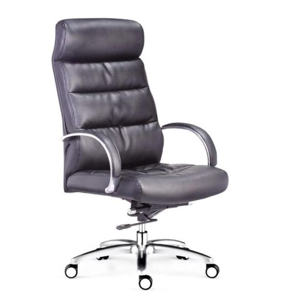 Executive Leather Swivel Office Chair - Black