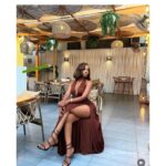 Fashion sexy bare back -brown