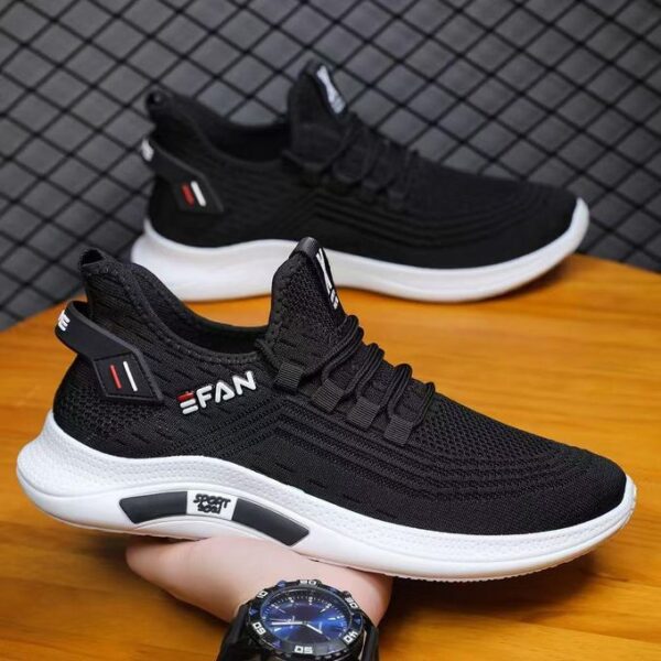 FUXING FASHION men shoes men sneakers shoes for men - Black /White