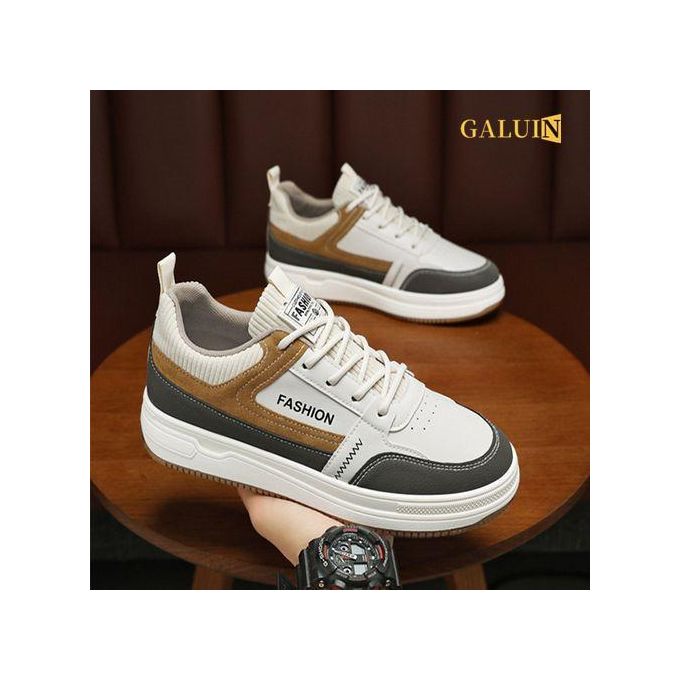 GALUIN Men's Sneakers Low Top Shoes Lace Up-Khaki GALUIN Men's Sneakers Low Top Shoes Lace Up-Khaki