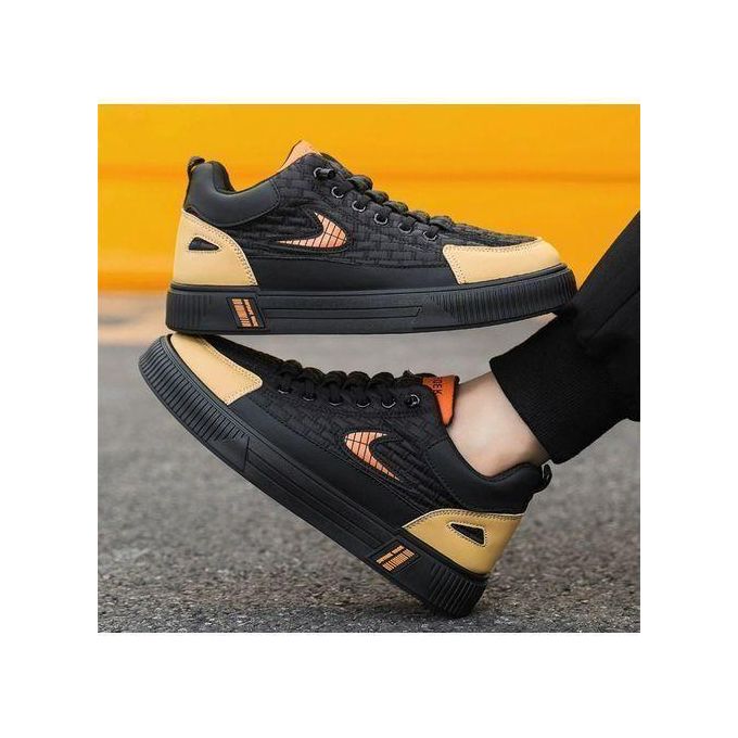 GALUIN Men's Trendy Casual Sneakers - Black/orange GALUIN Men's Trendy Casual Sneakers - Black/orange