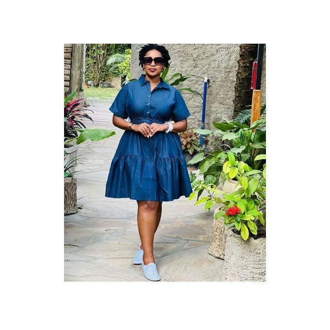 Genetic Blue denim dress-blue Genetic Blue denim dress-blue