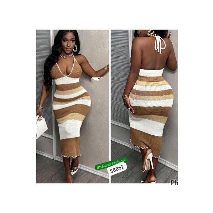 Genetic Ladies Bodycon Summer Dress - Multicolor Genetic Ladies Bodycon Summer Dress - Multicolor