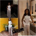 Goodess fringe illusion gown