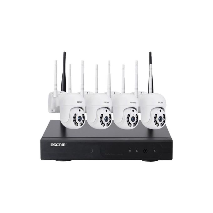 H.265 3MP 8CH & 4 IPC Wireless PTZ IP Camera Motion Detection NVR Kit WNK714 - White H.265 3MP 8CH & 4 IPC Wireless PTZ IP Camera Motion Detection NVR Kit WNK714 - White