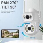 HD Dual Screen Binocular Monitoring - 2 Way Voice WiFi Camera for Home