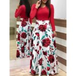 High Elasticity Elegant & Chic Red Long Sleeve Dress For Women