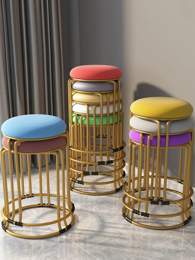home-living-room-thick-high-stool-can-be-stacked-simple-dining-table-round-net-red-fashion.webp home living room thick high stool - Image 1