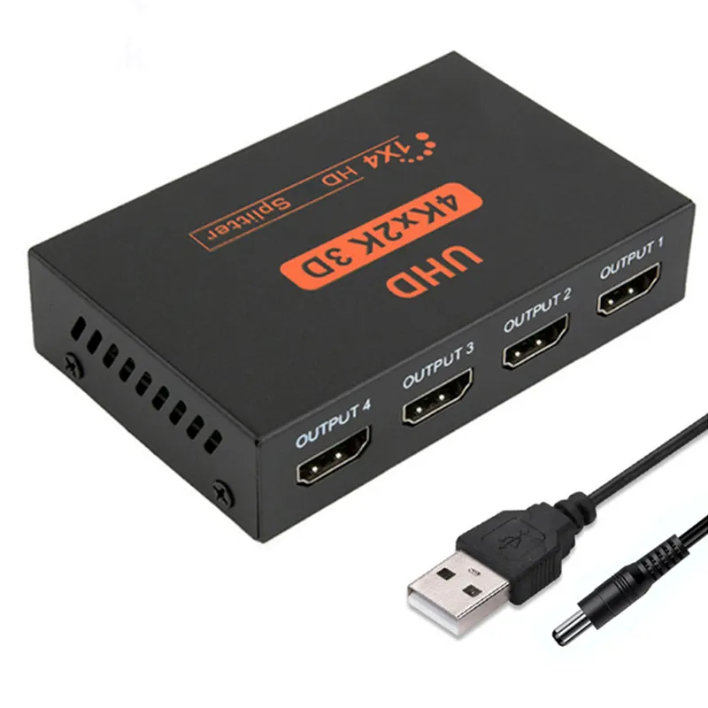kf-S063c4b70048842009a86a77816cc07d6x-1-x-4-HDMI-compatible-Splitter-Converter-1-In-4-Out-HD-1-4-Splitter-Amplifier.webp 1 x 4 HDMI-compatible Splitter Converter 1 In 4 Out HD 1.4 Splitter Amplifier - Image 1