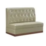 Customized leather banquette sofa booth seating cafe modern midcentury light booth seat comfortable luxury furniture - Image 2