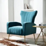 Wholesale Living Room Furniture High Back Mid Century Orange Pink Velvet Accent Chair - Image 6