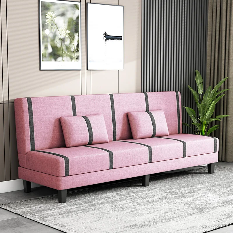 kf-S6a6b4e6c034d4191af4c33b7a2153ff3G-Small-sized-foldable-dual-purpose-sofa-bed-Lazy-renting-living-room-single-bedroom-simple.webp Small-sized foldable dual-purpose sofa bed Lazy renting living room single bedroom simple - Image 1