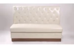Customized leather banquette sofa booth seating cafe modern midcentury light booth seat comfortable luxury furniture - Image 3