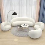 Nordic Modern Custom Office City Cashmere Wedding Royal Luxury Sofa Single Seater Simple Small Sofa Chair Set Living Room - Image 2