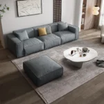 Italian style couch gray corner lounge suite L shaped nordic home modern 4 seats furniture modular sofas for living room - Image 5
