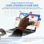 CHUWI MiniBook X 2-in-1 Laptop Intel N150(up to 3.6GHz) 512GB ROM 12GB/16GB LPDDR5 10.51" 2K FHD IPS Windows 11 Laptops - Image 3